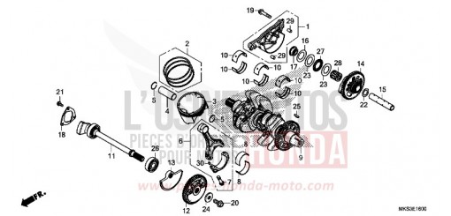 VILEBREQUIN/PISTON CRF1100AL de 2020